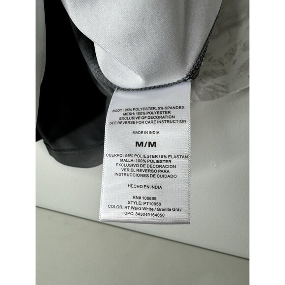 Habit White Gray Real Tree Fishing 1/4 Zip Pullover Mens Size Medium - READ - Picture 5 of 16